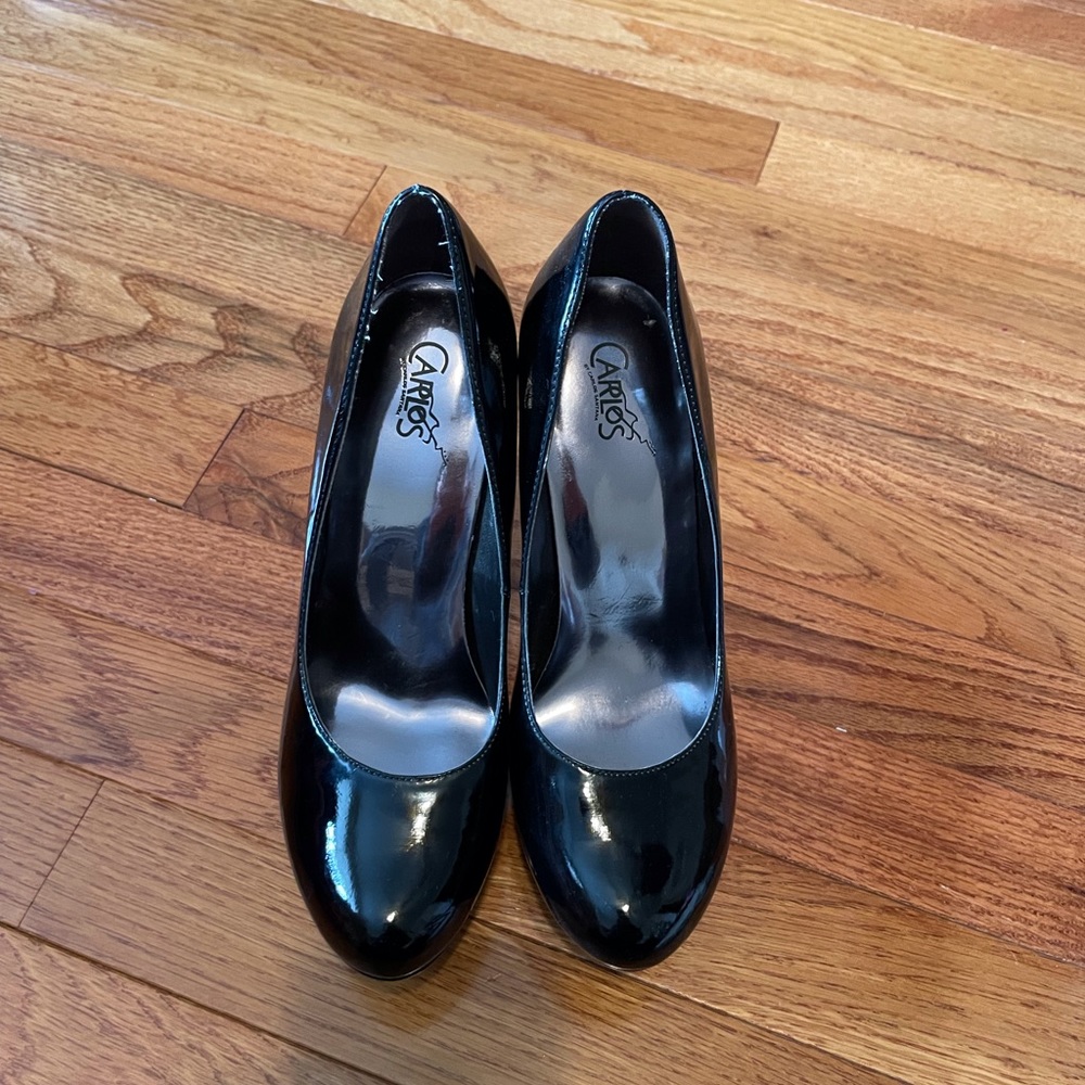 Shiny Black Stilettos Heels